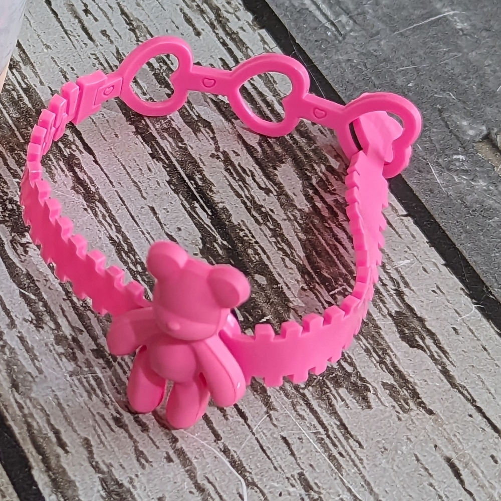 Pink Bear Silicone Bracelet New!